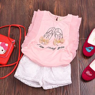 番薯片19115花边女童t