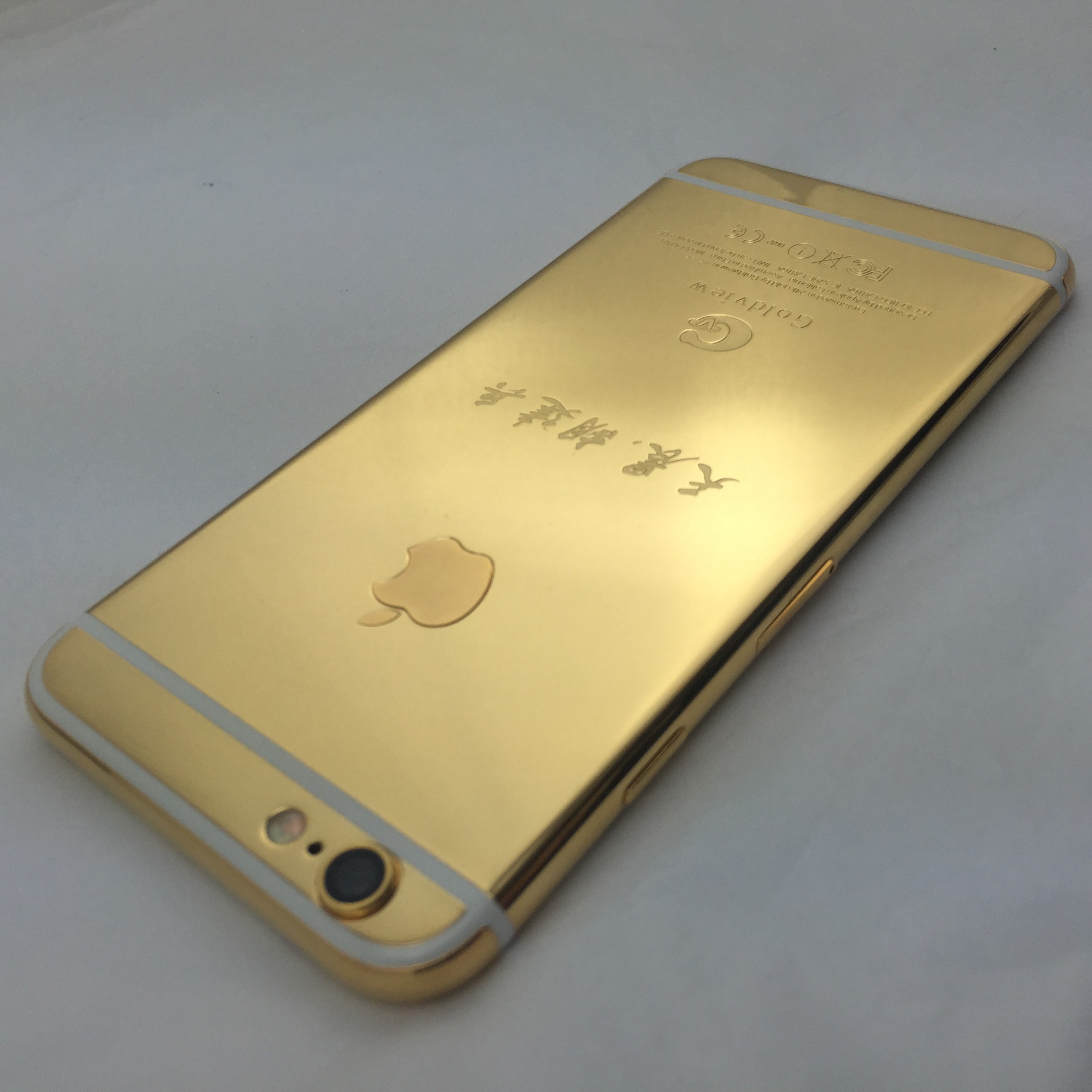 苹果黄金版私人定制 纯24k金电镀加工 goldview gv 钻石版手机