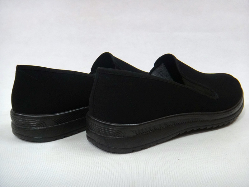 特价老北京布鞋宾馆工厂酒店橡胶软底松紧男士黑色工作鞋 老头鞋