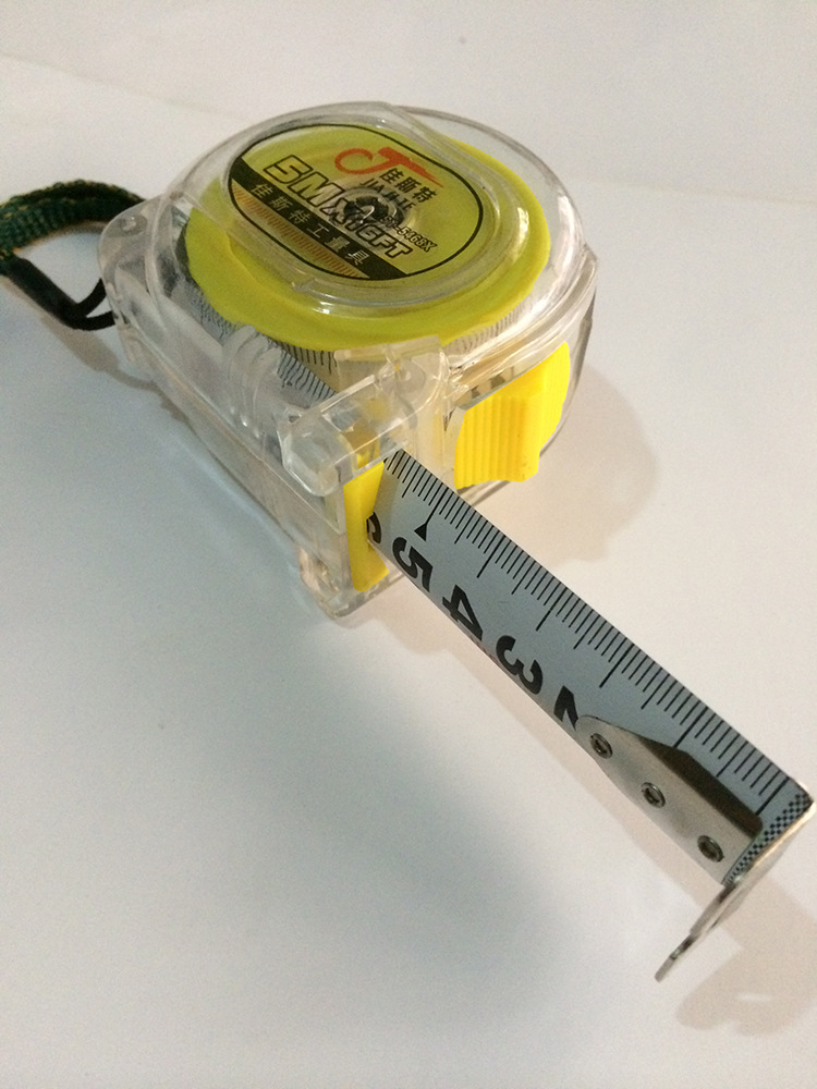 供应5米25mm卷尺 佳斯特新式好透明卷尺 双面字尺带 超耐摔尺壳