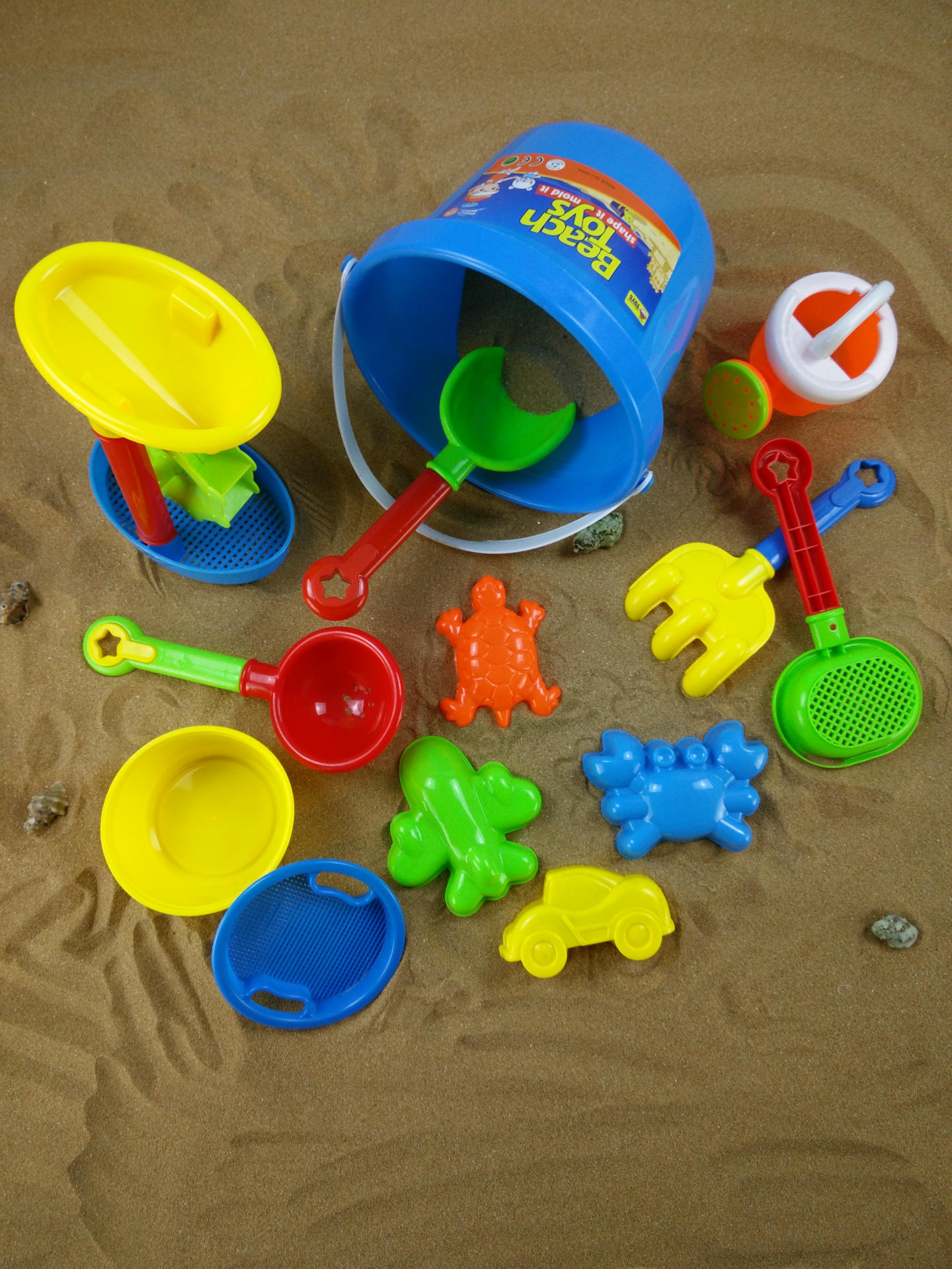 8108儿童沙滩玩具 沙滩桶13件套装 儿童过家家益智玩具决明子批发