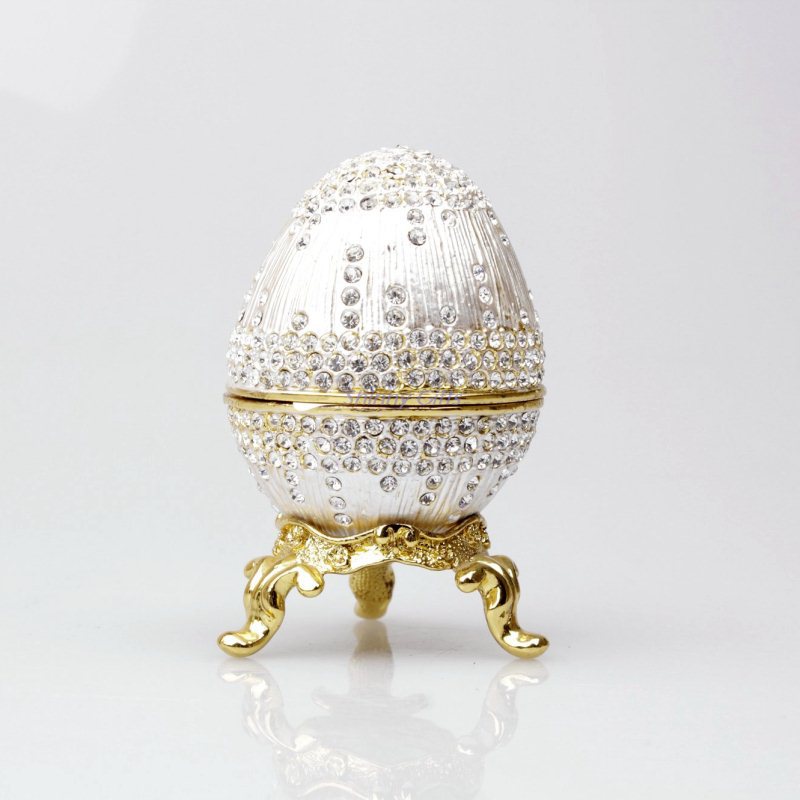 节日珠宝盒 金属鸡蛋 伯明翰鸡蛋 礼品 首饰盒 珠宝盒 婚礼赠品