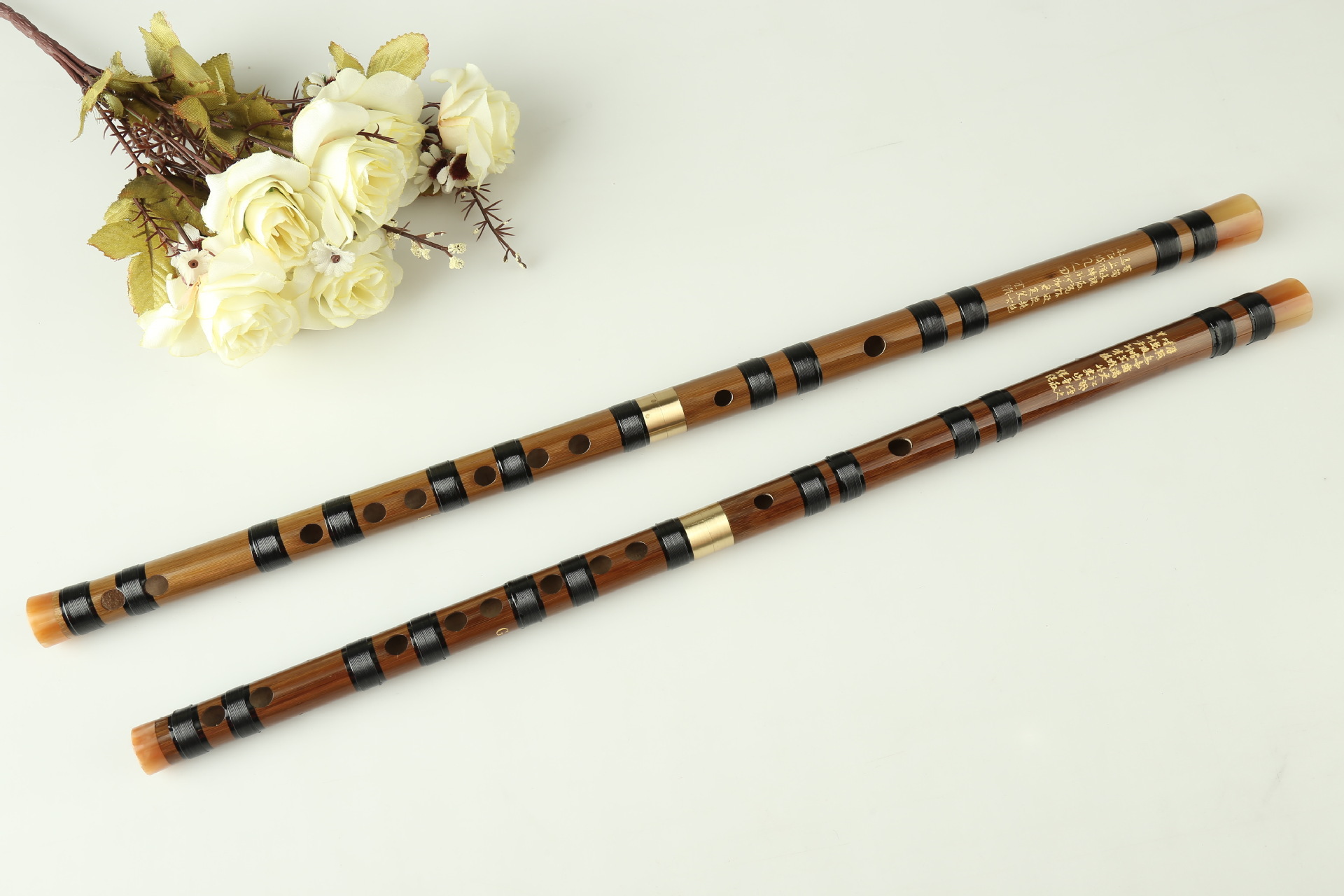 厂家批发 二节扎线横笛初学f和g调笛子 竹笛 民族吹奏类乐器