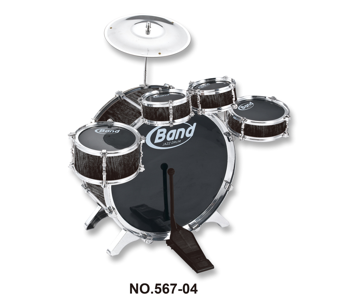 新品五鼓三鼓儿童乐器大号仿真架子鼓爵士鼓 塑料音乐鼓淘宝热卖