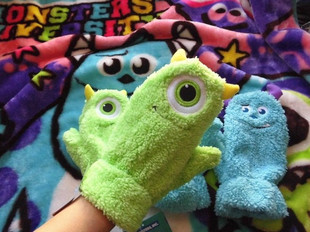 现货 日单迪士尼怪物大学怪兽电力公司毛怪苏利文大眼仔毛绒手套