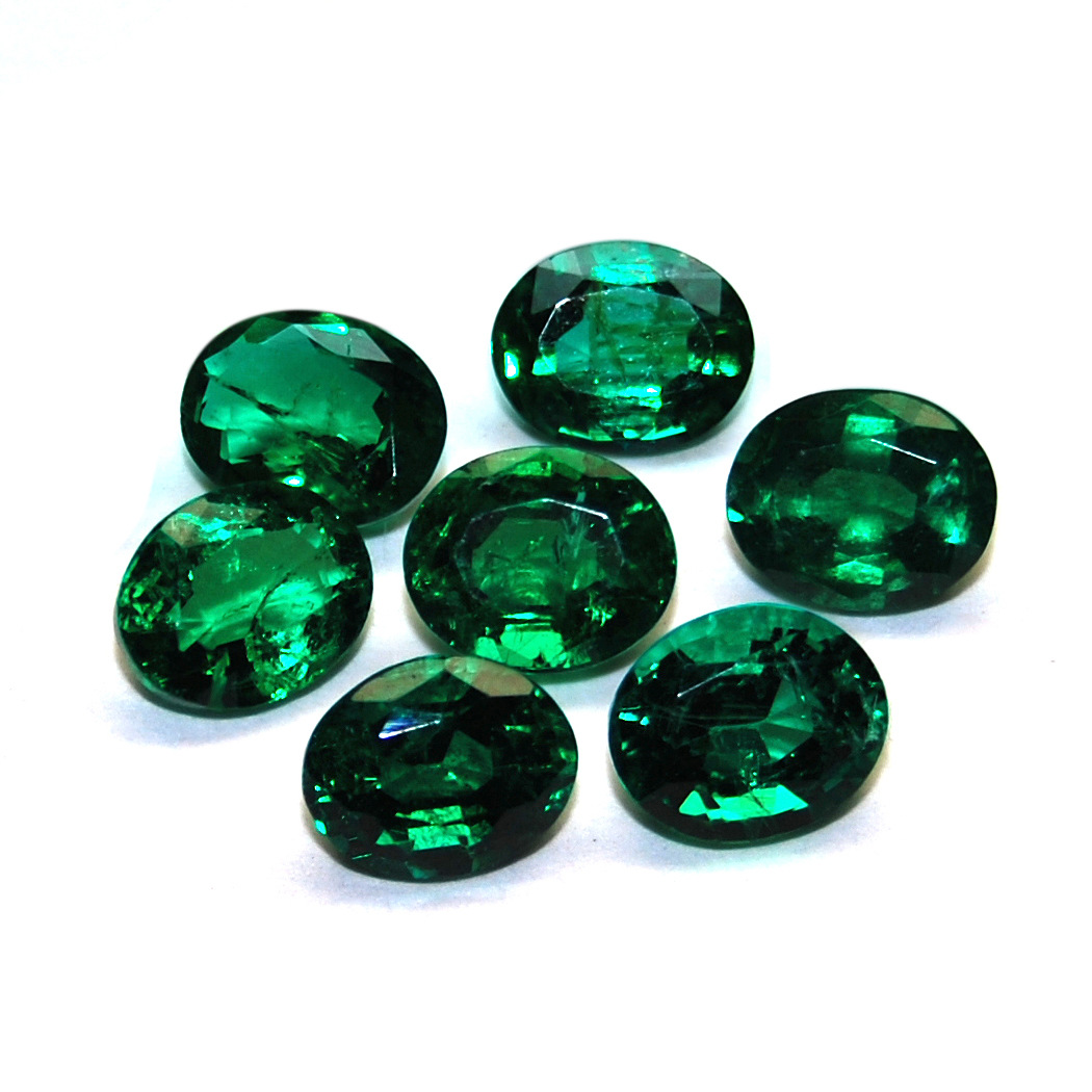 ser彩宝 5克拉天然椭圆形赞比亚祖母绿宝石 18000元/克拉