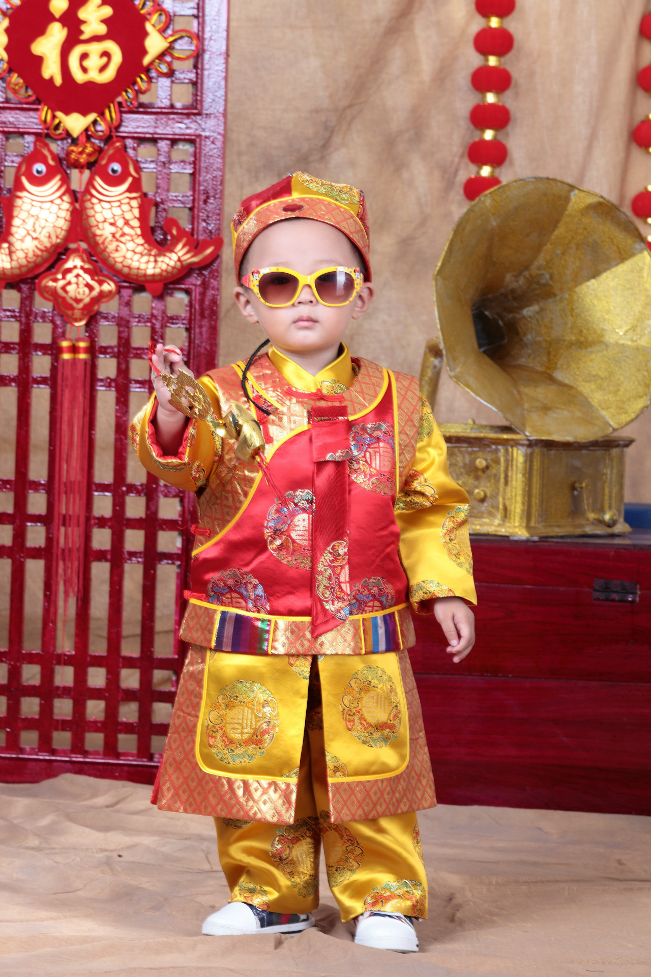 男童宝宝古装版旗袍代发 2015新品男童旗袍 一件代发 厂家直销