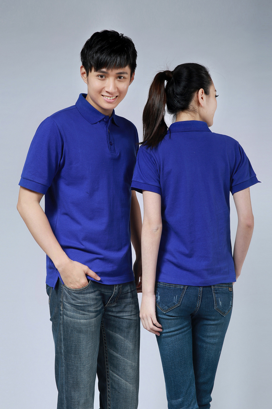 厂家直销 男女休闲短袖翻领半袖cvct恤 广告文化衫批发可印logo