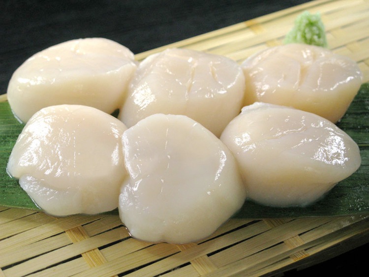 特色冻品海鲜鱼虾蟹贝类雪白带子 精选级红船雪白带子