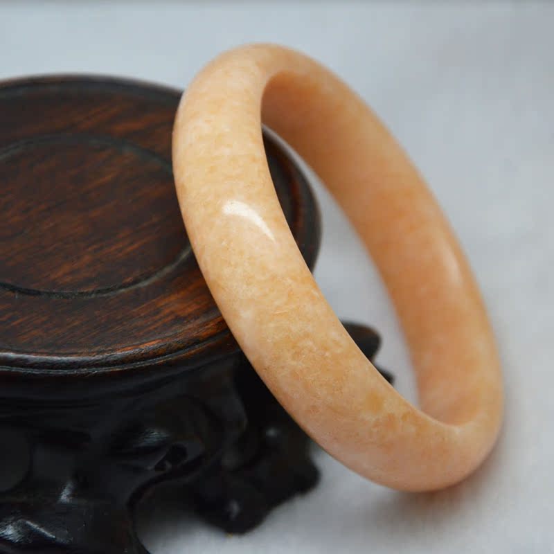 天然黄龙玉手镯正品a货晚霞红手镯玉石手镯玉镯子批发地摊米黄玉