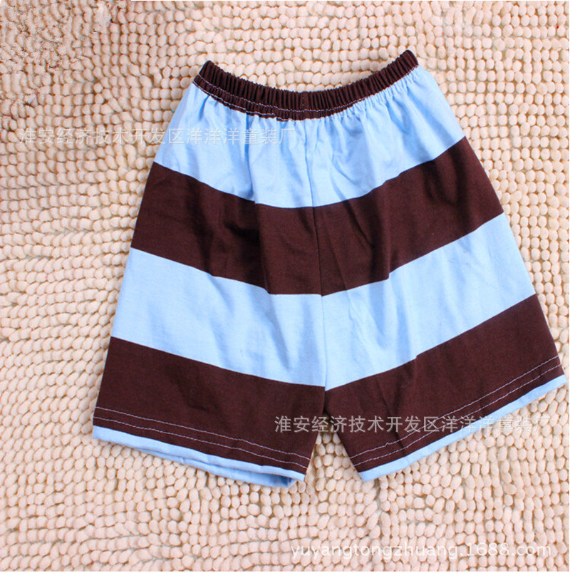 夏季爆款全棉条纹短裤 婴幼儿平角裤 满档裤
