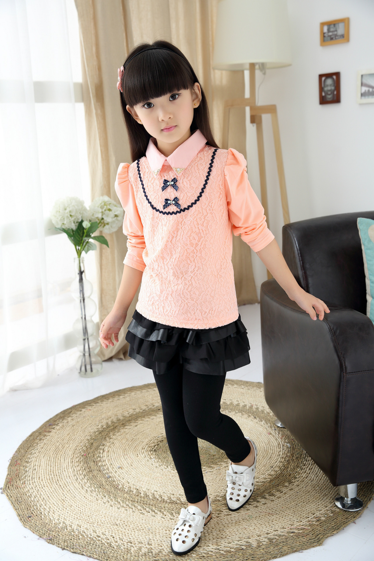 长袖童装t恤 韩版女童t恤 秋款翻领长袖 纯棉公主打底衫秋装批发