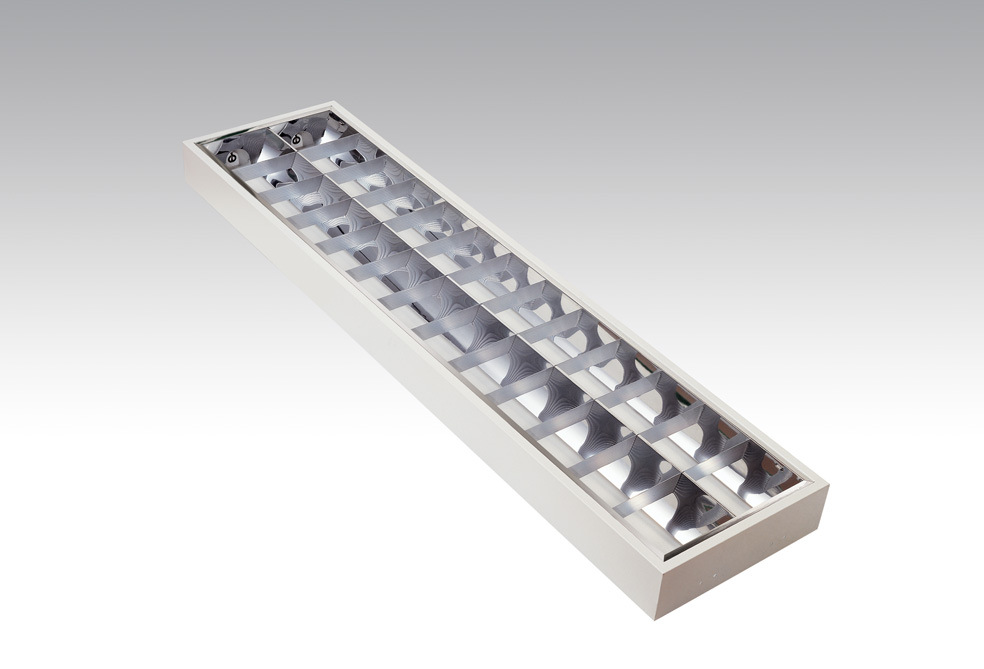 格栅灯 镜面格栅灯 双管镜面格栅灯 t8双管镜面格栅灯