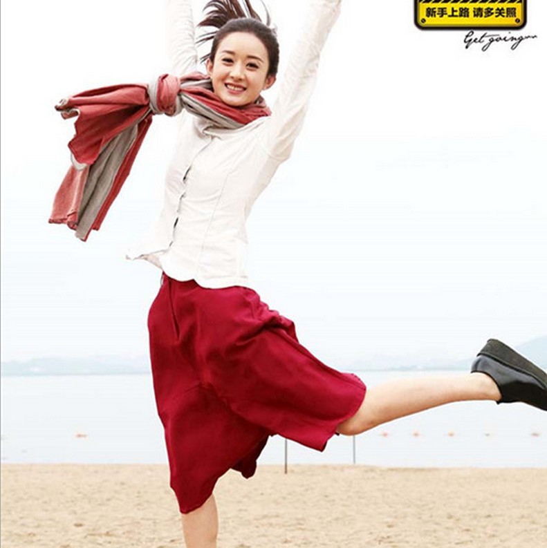 加油吧实习生赵丽颖宋暖同款拼接围巾超大棉麻围巾文艺范女士围巾