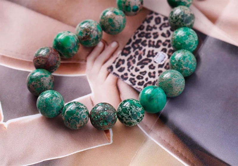 【厂家批发】天然帝皇石散珠半成品 diy手链项链饰品配件