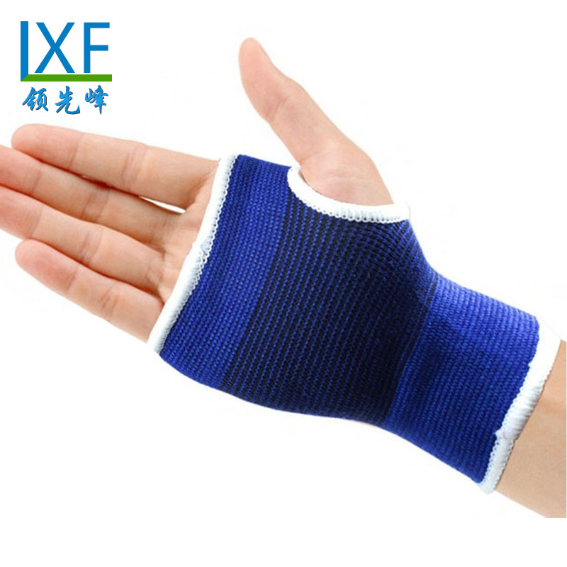 长期供应 彩色弹力护腕健身防护手套 半指加长篮球运动防护护手掌