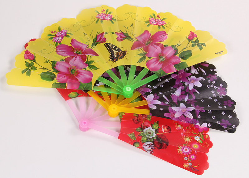 塑料扇子 七折卡通扇 学生扇批发 pp广告扇子定制 厂家直销 yy803