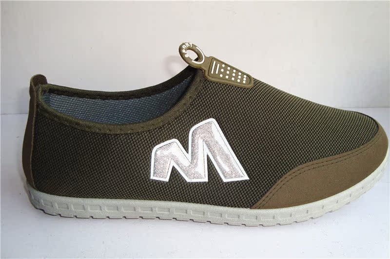 2015春秋新款老北京布鞋男单鞋 圆头m字母网布休闲运动鞋一件代发