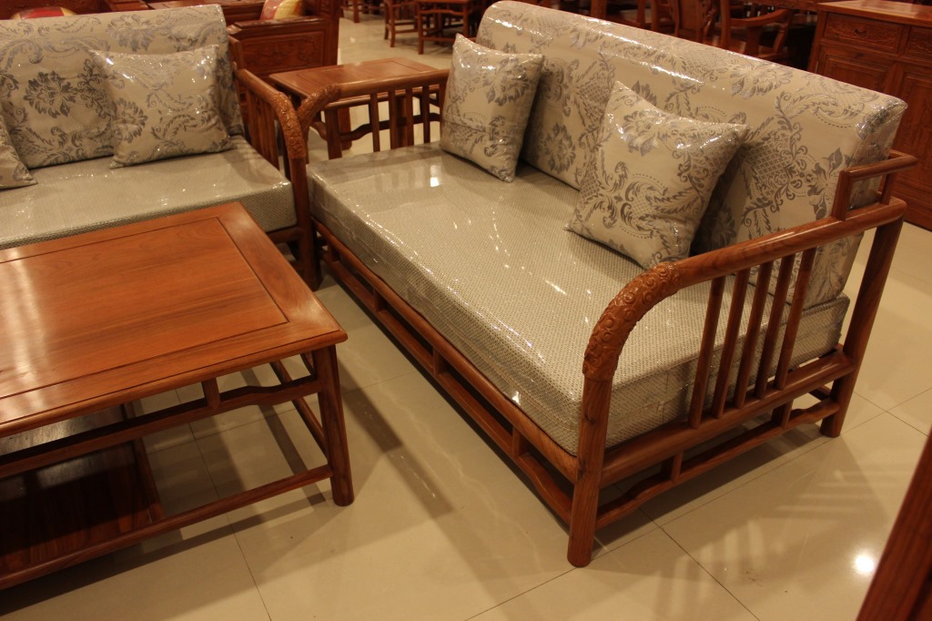 花梨木明式组合沙发123 新款实木沙发古盈轩红木家具批发