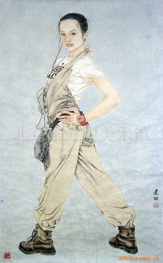 供应名人名家字画/书画/国画家桑建国人物画作品